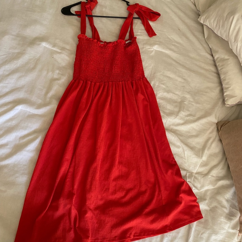 Light summer red dress